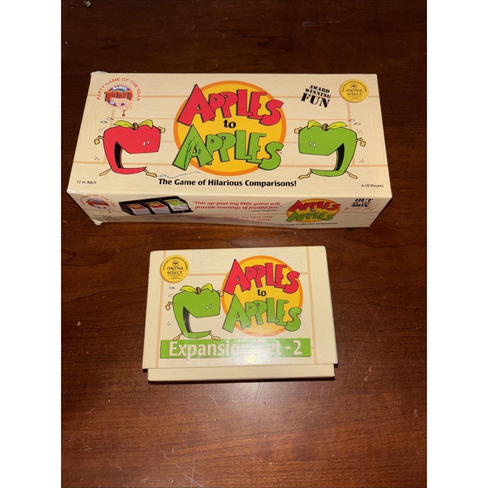 Apples to Apples Game 2001 with Expansion Set 2 Vintage